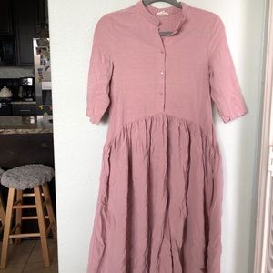 Mauve/rose prairie dress from Roolee boutique